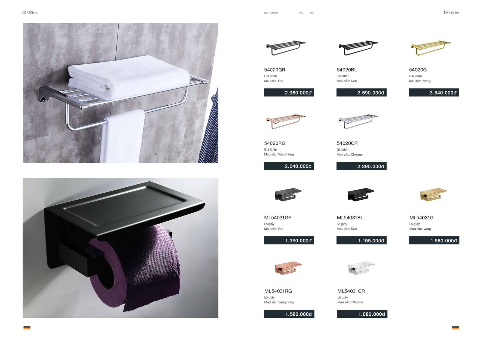 Thiết bị vệ sinh MUHLER Catalogue và Bảng giá mới nhất /Page 118